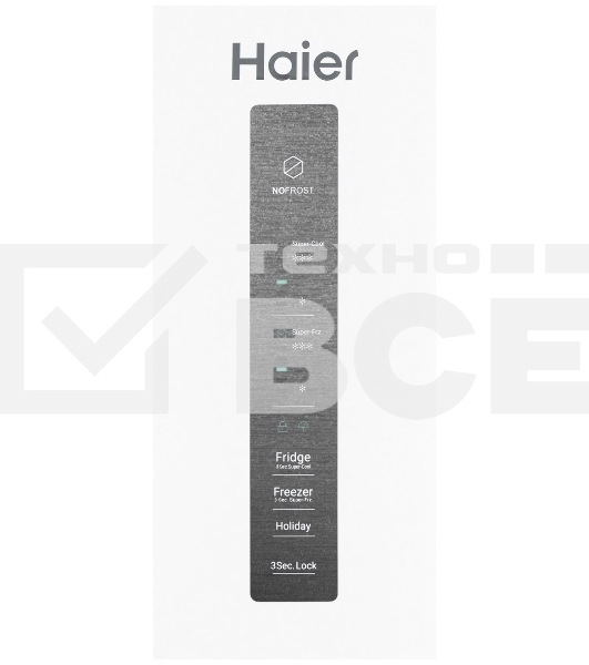 Холодильник Haier CEF535AWD белый, двухкамерный, 241/105л, морозилка снизу, No Frost