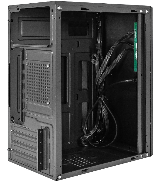 Компьютерный корпус Minitower ExeGate BAA-408-UNS500 (mATX, БП UNS500 с вент. 12см, 2хUSB, HD Audio, черный)