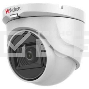 Купольная аналоговая камера HiWatch DS-T283(B)(2.8мм), 1920x1080, 2 Мп, CMOS, 25 кадр/сек, EXIR до 20 м, IP66, пластик