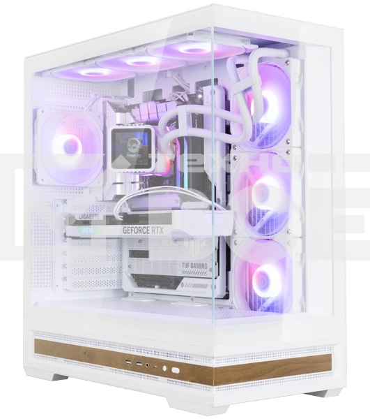 Компьютерный корпус ZALMAN P40 NAMU, ATX, белый, WINDOW, WOODEN ELEMENTS, 2xCombo(2.5” or 3.5”), 1xUSB TYPE-C, 2xUSB 3.0, SIDE 3x120мм ARGB, REAR 1x120мм ARGB