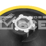 Тарелка опорная Denzel для дрели и УШМ с липучкой, 150 мм, мягкая, с адаптером c М14 на d8, фото8