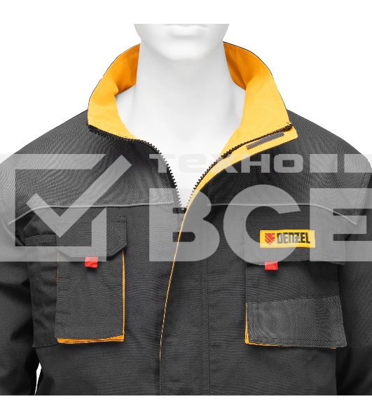 Куртка профессиональная рабочая Denzel 65% полиэстер 35% хлопок, XXXL