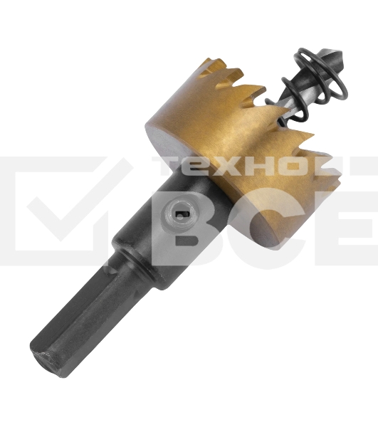 Коронка по металлу Denzel HSS, 28 мм, нитридтитановое покрытие