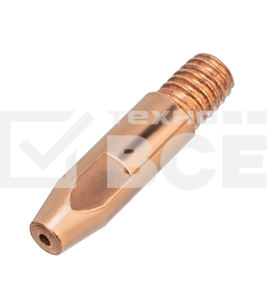 Токосъемный наконечник под проволоку Denzel 1,2 мм, М6х28, E-CU, 20 шт для MIG горелки тип 24