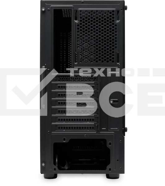 Компьютерный корпус без блока питания Case HSPD M540, Mesh Mid Tower, черный, TG, 0.45 SPCC, no fans, ATX, mATX, mITX, 160/300/150мм, 2x2.5