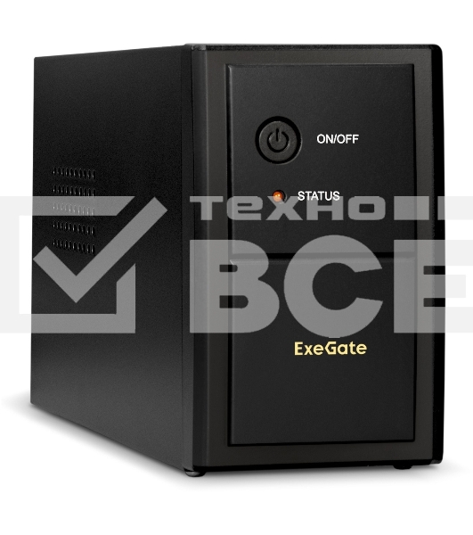 Источник бесперебойного питания ExeGate EP285525RUS SpecialPro UNB-400.LED.AVR.EURO 400VA/240W, LED, AVR, 2 евророзетки, черный