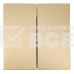 Выключатель 2-кл. СП ZIMA IP20 10А безвинт. зажим зол. LEZARD 704-3688-101QC, фото 1