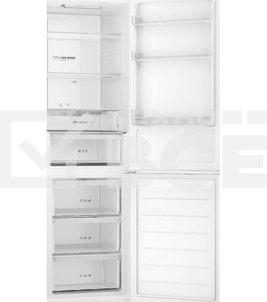 Холодильник Haier CEF536CCG бежевый двухкамерный 240/105 л морозилка снизу, No Frost