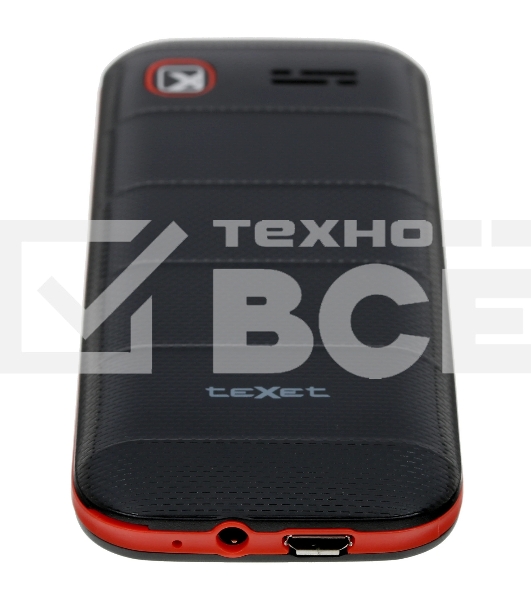Мобильный телефон Texet TM-130 черный-красный