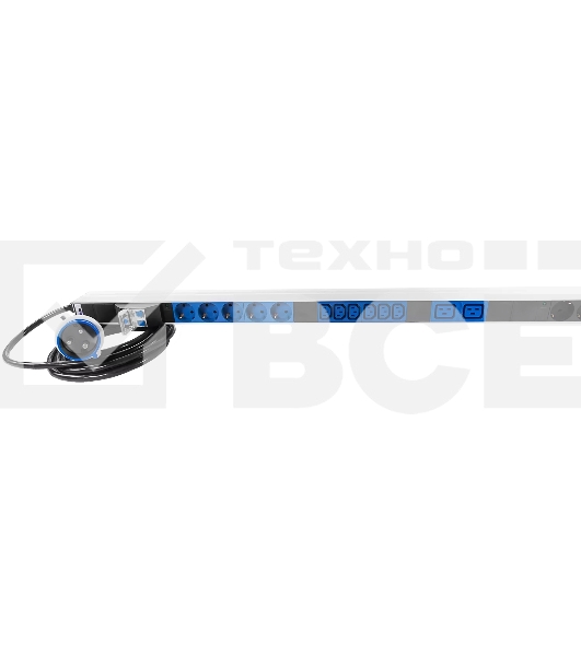 Блок силовых розеток Rem Rem-32, IEC 60320 С13, IEC 60320 С19 х 16, Shuko х 10, вход IEC 309, шнур 3 м, 1 463мм, однофазный 32А, автомат + индикатор, 