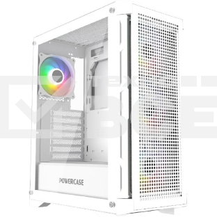 Компьютерный корпус Powercase Ultimate White, Tempered Glass, 4x 120мм ARGb fans, ARGb HUB, белый, ATX (CUW-A4)