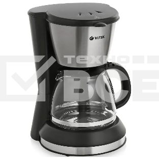 Кофеварка капельная Vitek VT-1506 ВК черный, молотый кофе, 0.7 л, 550 Вт