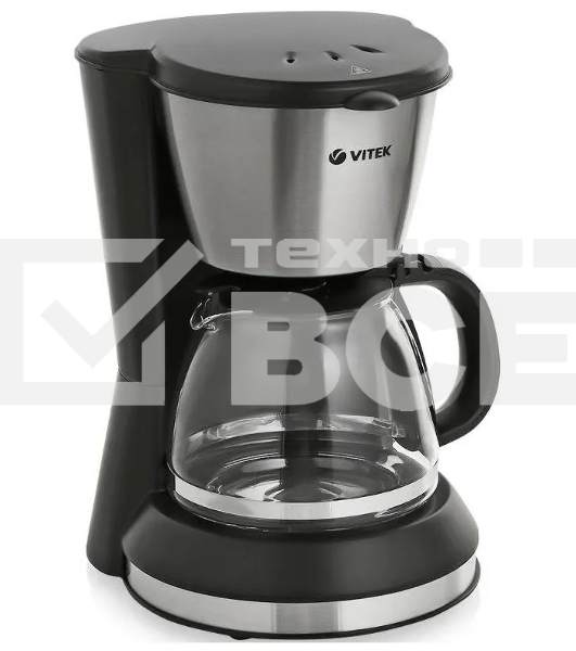 Кофеварка капельная Vitek VT-1506 ВК черный, молотый кофе, 0.7 л, 550 Вт