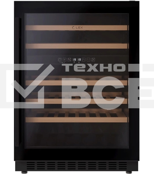 Винный шкаф LEX LWD6046BL dual zone 1-нокамерн. черный