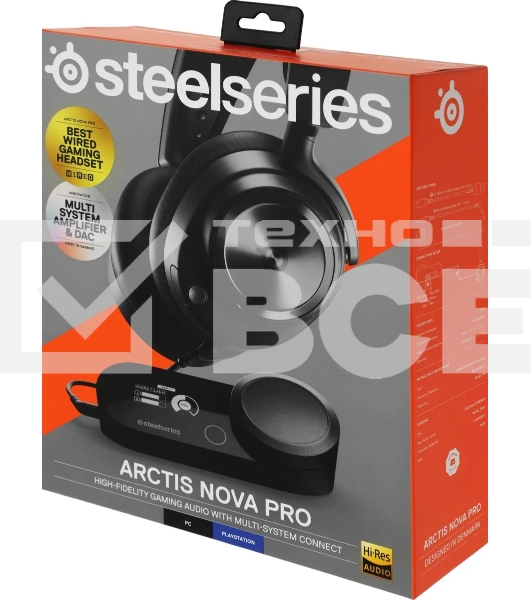 Наушники с микрофоном Steelseries Arctic Nova Pro черный 1.5м накладные оголовье (61527)
