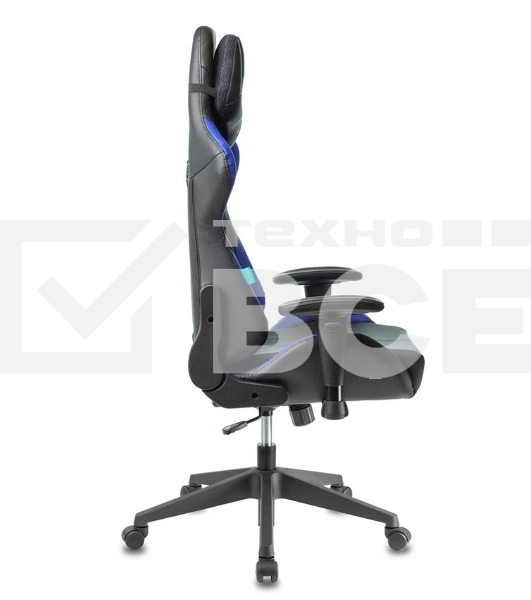 Кресло игровое Бюрократ VIKING 5 AERO BLUE черный/синий искусственная кожа