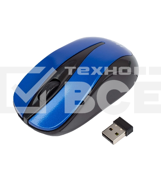 Мышь беспроводная HIPER HOMW-062 синий, 1000 dpi, радиоканал, USB, кнопки - 3