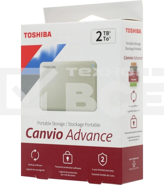 Жесткий диск Toshiba USB 3.0 2Tb HDTCA20EW3AA Canvio Advance 2.5