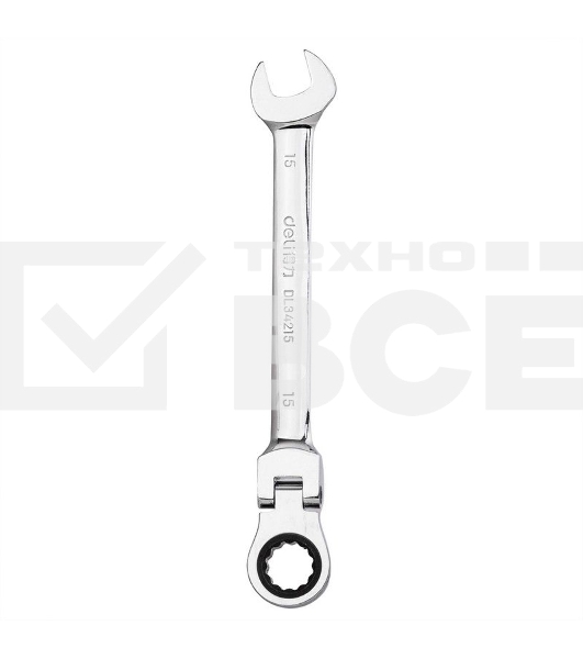 Набор комбинированных шарнирных ключей с трещоткой 8 шт Deli DL140208T Спецификация: 8,10,12,13,14,15,17,19мм. Сталь 40 Cr. Трещетка 50BV30 72Т.