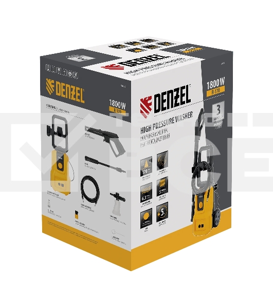 Моечная машина высокого давления Denzel R-170, 1800 Вт, 170 бар, 380 л/ч