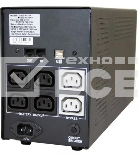 Источник бесперебойного питания Powercom Imperial IMD-1025AP 615Вт 1025ВА черный