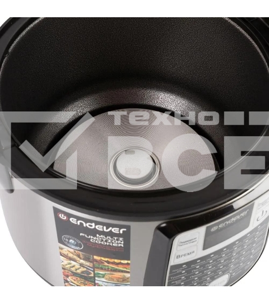 Мультиварка Endever Vita-95, мощность 1000 Вт, черный/стальной, емкость 5л, 45 авторежимов работы, книга рецептов