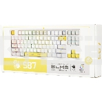 Клавиатура проводная A4Tech Bloody S87 Energy (S87 USB ENERGY WHITE) USB белый/желтый, фото3