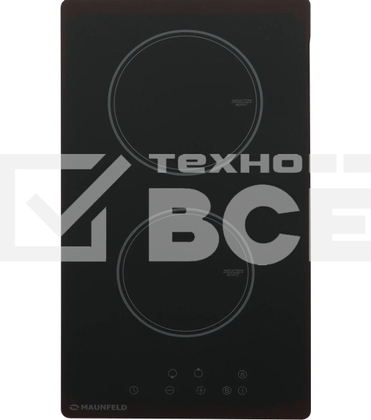 Индукционная варочная панель Maunfeld AVI292BK, конфорок: 2 шт., стеклокерамика, независимая, черный