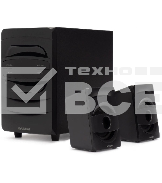 Микросистема Hyundai H-MS1404 черный 30Вт FM USB BT SD