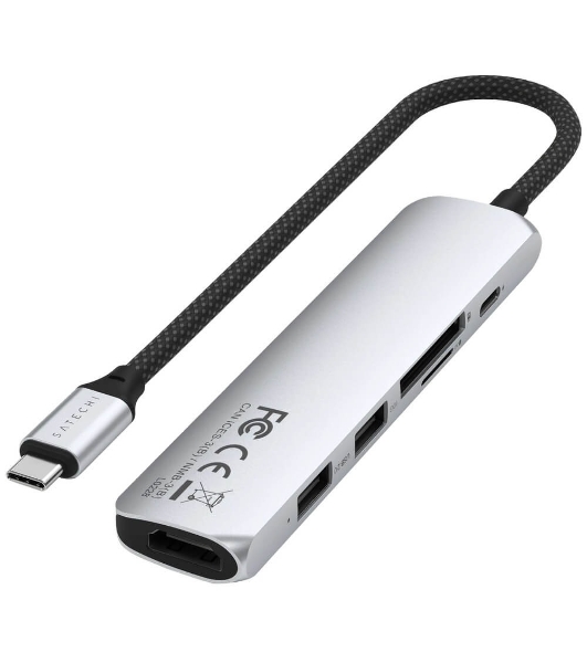Док-станция Satechi ST-P6SS, USB Type-C, USB Type-C/HDMI/2xUSB Type-A/SD/microSD, USB Type-C