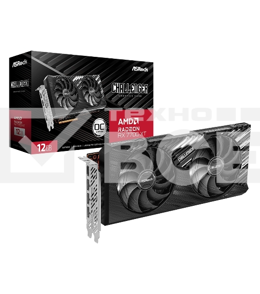 Видеокарта AsRock RX7700XT Challenger 12GB OC RTL