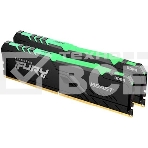 Оперативная память Kingston Fury Beast, DDR4, 16GB (2x8GB), 3200MHz, CL16, с радиатором, RGB, чёрный, фото4