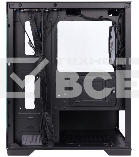 Компьютерный корпус 1STPLAYER MIKU Mi2 Black / mATX / 3x120mm LED fans / Mi2-BK-3F1
