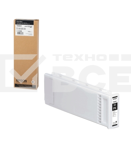 Картридж струйный EPSON T694100 (C13T694100) фото черный (700 мл) для SureColor SC-T3000, SC-T3200, SC-T5000, SC-T5200, SC-T7000, SC-T7200