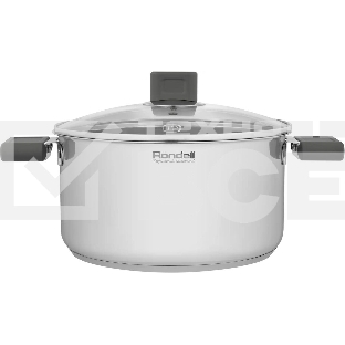 Кастрюля Rondell Quadro RDS-1597, 5.1л, 24см, с крышкой, стальной