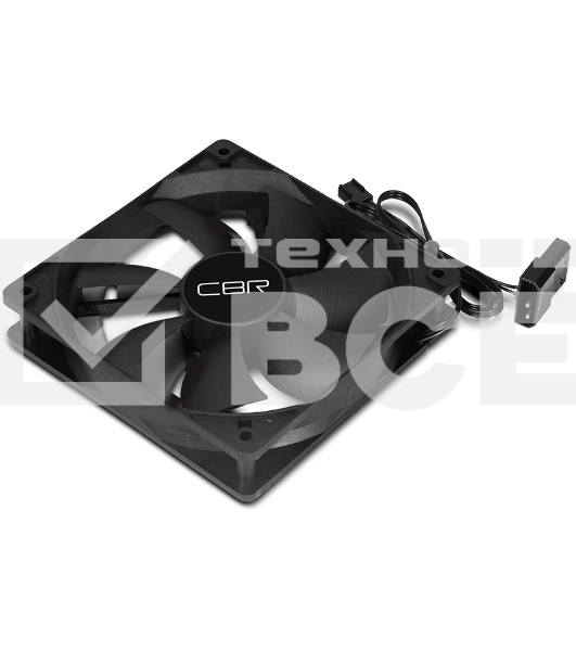 Вентилятор для корпуса CBR CBR-CF-8025-1600B черный, 80 мм, 1600 об/мин, 25 дБ, 3 pin