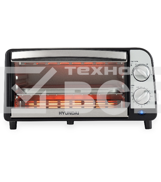 Мини-печь Hyundai MIO-HY071 9 л, 800 Вт, серебристый