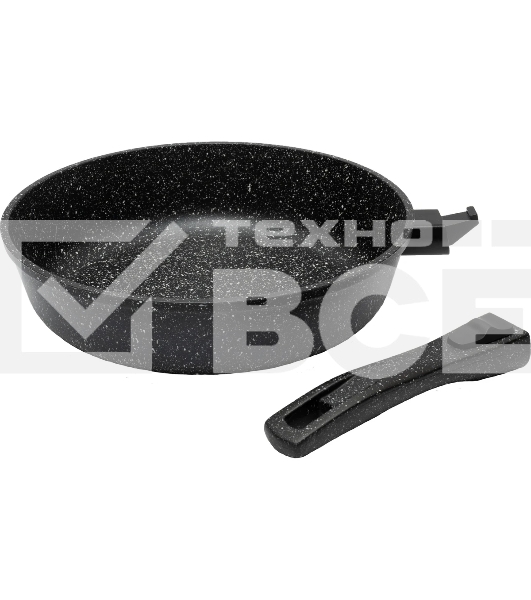 Сковорода из литого алюминия REALPRESS В22Ср 22 см черный