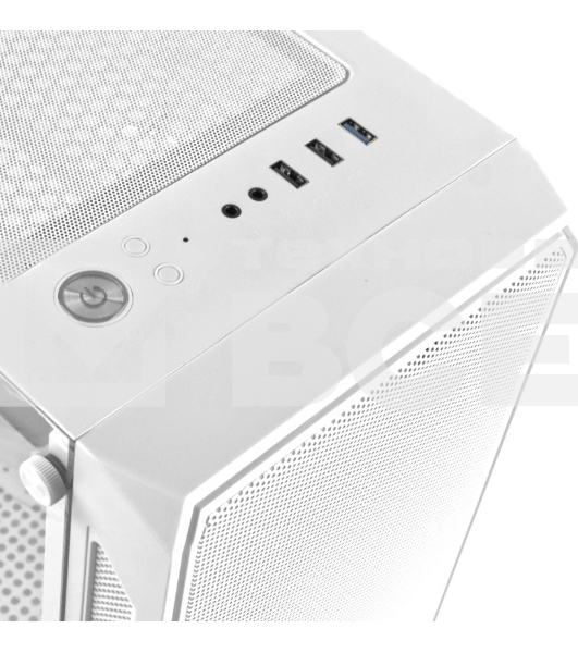 Компьютерный корпус Ginzzu RX330 ATX FAN 12CM FRGb*4 Белый