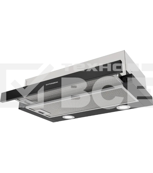 Вытяжка встраиваемая Kuppersberg SlimDual 60 B черный, 60 см, 650 куб. м/ч, 53 дБ