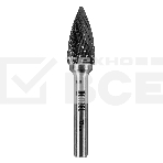 Борфреза по металлу Denzel твердосплавная, параболическая заостренная, тип-G, 12 мм, фото 1