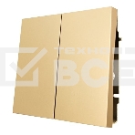 Выключатель 2-кл. СП ZIMA IP20 10А безвинт. зажим зол. LEZARD 704-3688-101QC, фото2