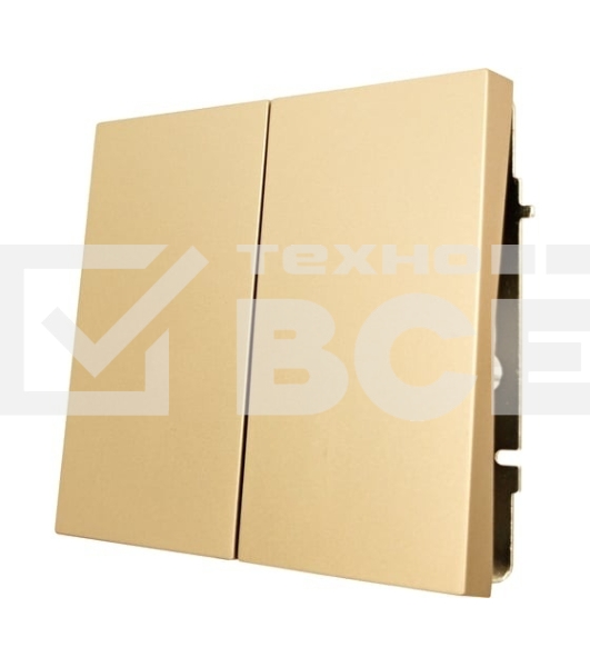 Выключатель 2-кл. СП ZIMA IP20 10А безвинт. зажим зол. LEZARD 704-3688-101QC