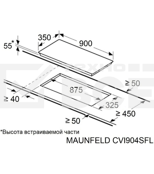 Индукционная варочная панель Maunfeld CVI904SFLBK LUX Inverter