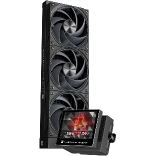 Система водяного охлаждения Thermalright Stream Vision 360 Soc-AM5/AM4/1200/1700/1851 черный 4-pin 28.1dB Al LCD Ret (S-VISION-360-BL)
