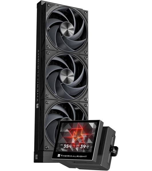 Система водяного охлаждения Thermalright Stream Vision 360 Soc-AM5/AM4/1200/1700/1851 черный 4-pin 28.1dB Al LCD Ret (S-VISION-360-BL)