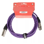 Микрофонный кабель FORCE FMC-05/3 VT XLR (F) -XLR (M), разъемы с никелевым корпусом и посеребренными контактами, 3 м, цвет фиолетовый, фото 1