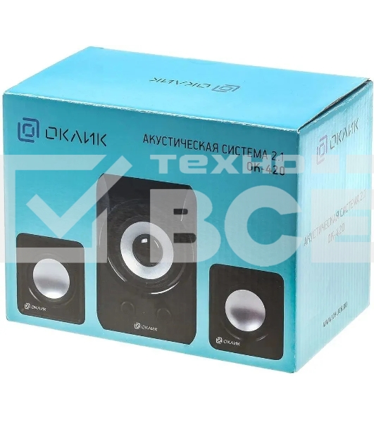 Колонки Oklick OK-420 2.1 черный 11Вт