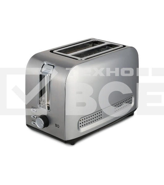 Тостер BQ T1009 Steel-Black, Мощность 800 Вт, 7 степеней поджаривания
