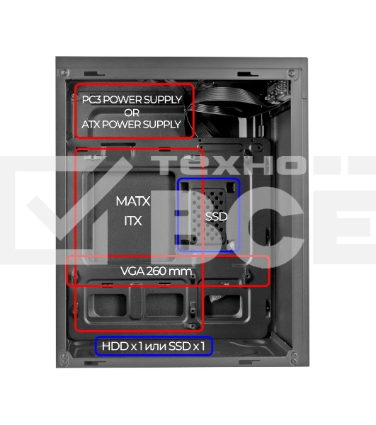 Компьютерный корпус Ginzzu B400 mATX